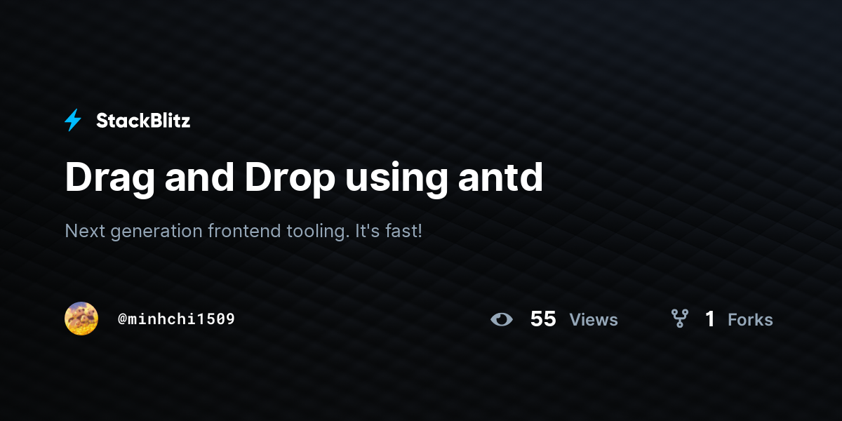 Drag and Drop using antd - StackBlitz
