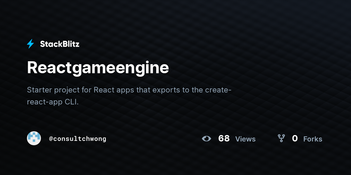 Reactgameengine - StackBlitz