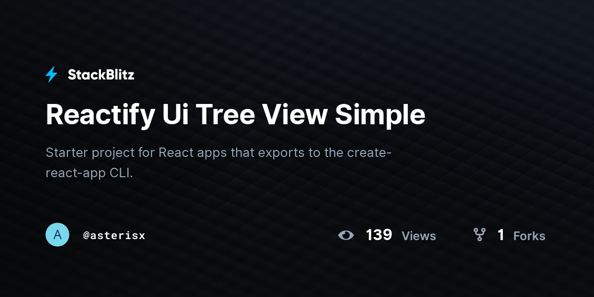 Reactify Ui Tree View Simple - StackBlitz