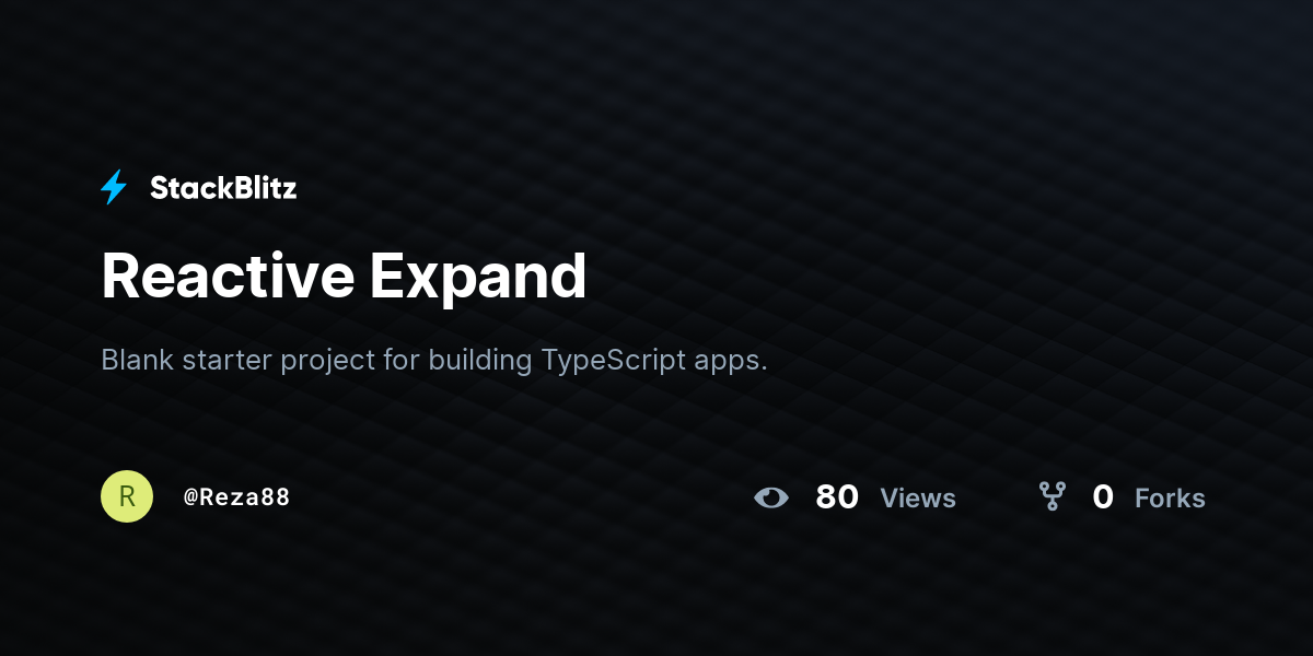 Reactive Expand - StackBlitz