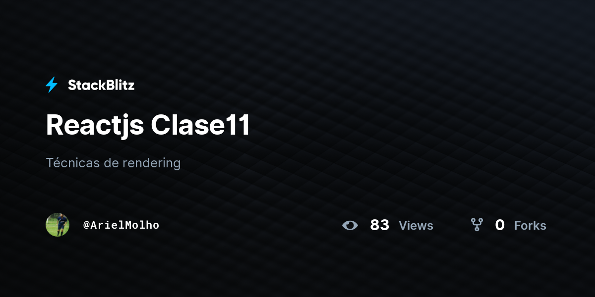 Reactjs Clase11 - StackBlitz