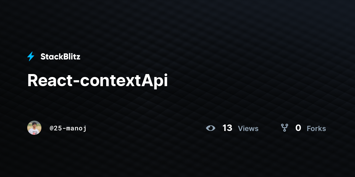 React-contextApi - StackBlitz