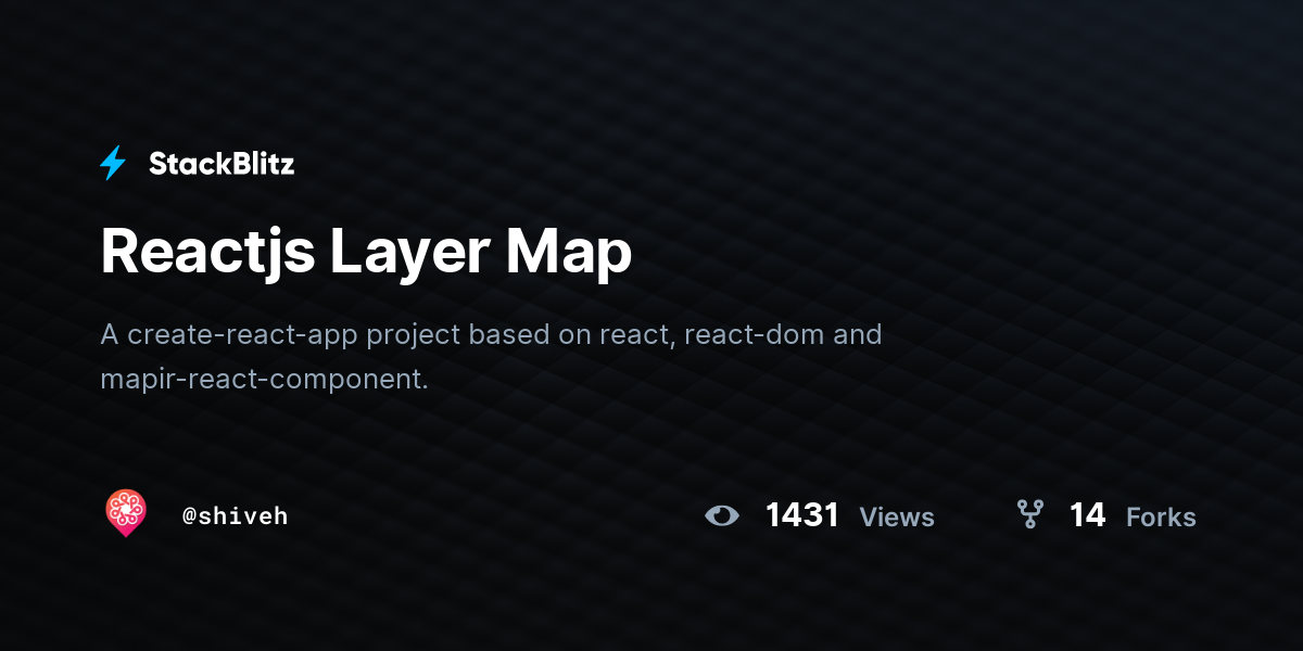 Reactjs Layer Map - StackBlitz