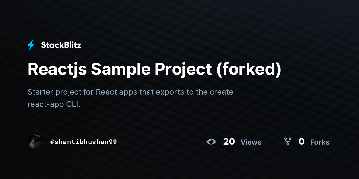 reactjs-sample-project-forked-stackblitz