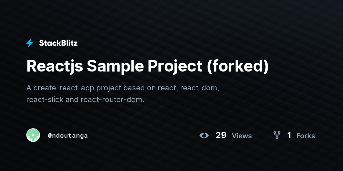 reactjs-sample-project-forked-stackblitz