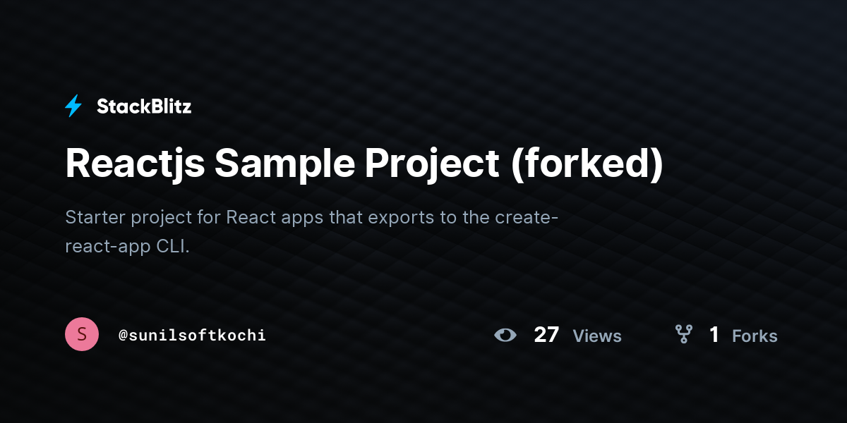 React Js Sample Project For Beginners