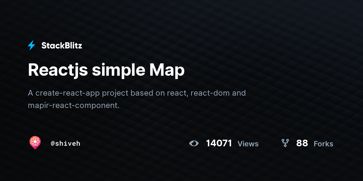 Reactjs simple Map - StackBlitz