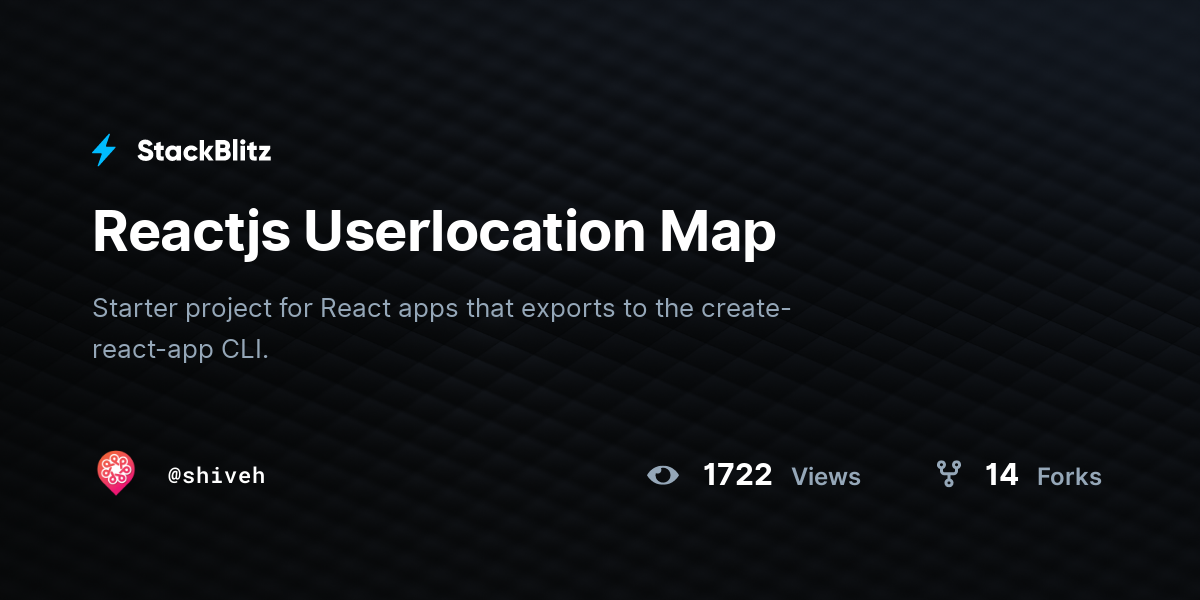 Reactjs Map StackBlitz