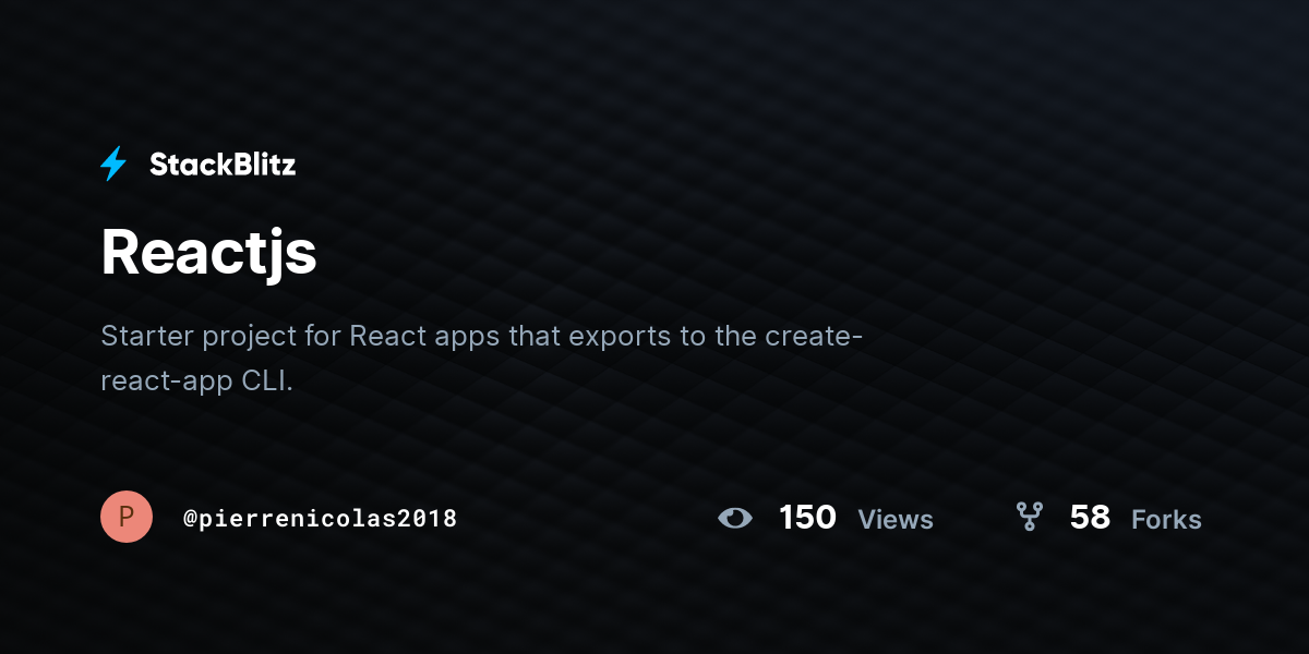 Reactjs - StackBlitz