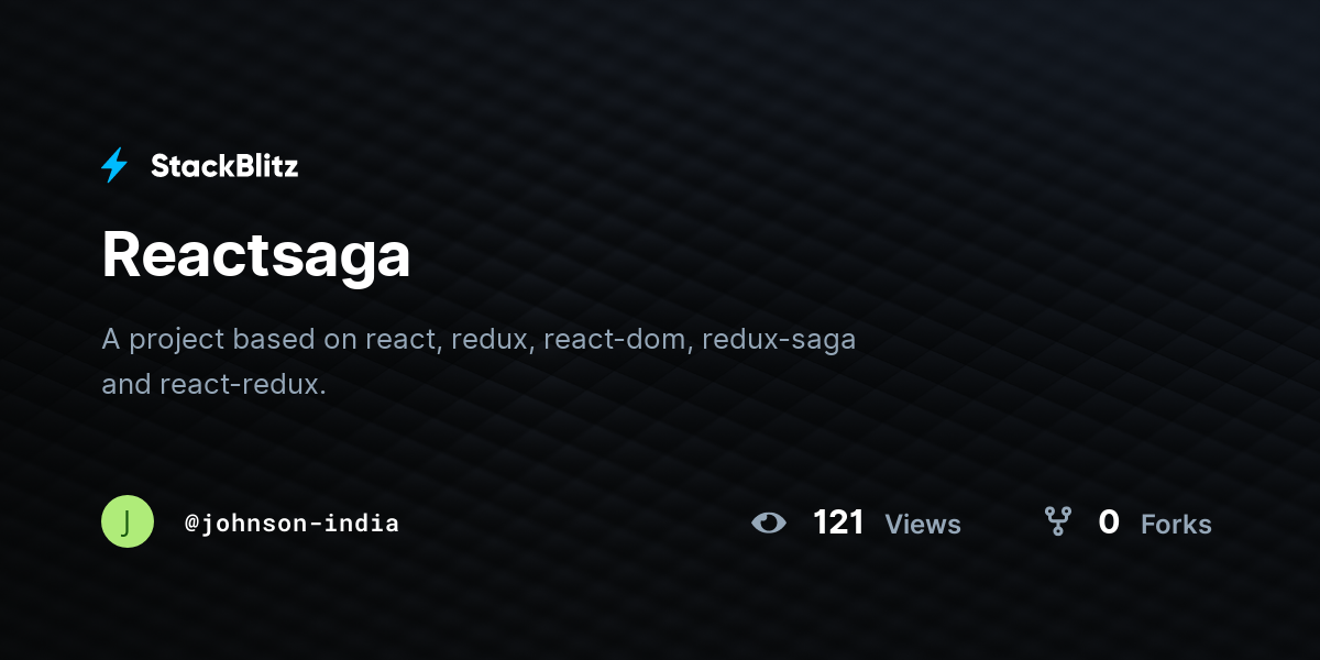 Reactsaga - StackBlitz