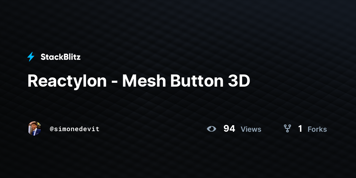 Reactylon - Mesh Button 3D - StackBlitz