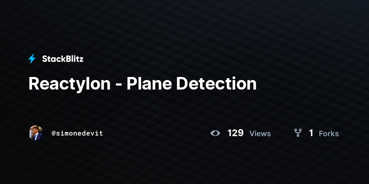 Reactylon - Plane Detection - StackBlitz