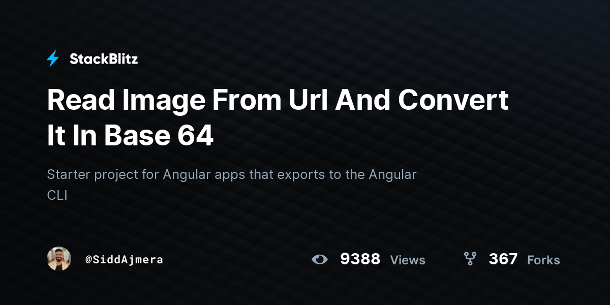 Read Image From Url And Convert It In Base 64 - StackBlitz