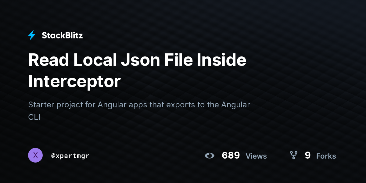 Read Local Json File Inside Interceptor - StackBlitz