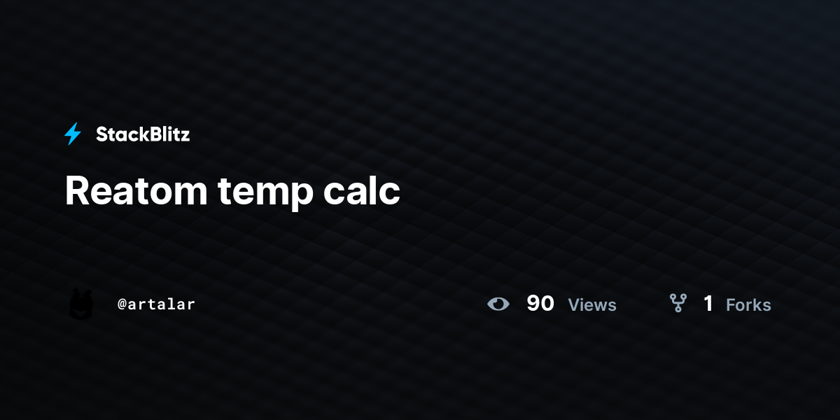 Reatom temp calc - StackBlitz