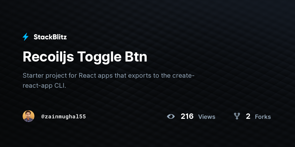 Recoiljs Toggle Btn StackBlitz