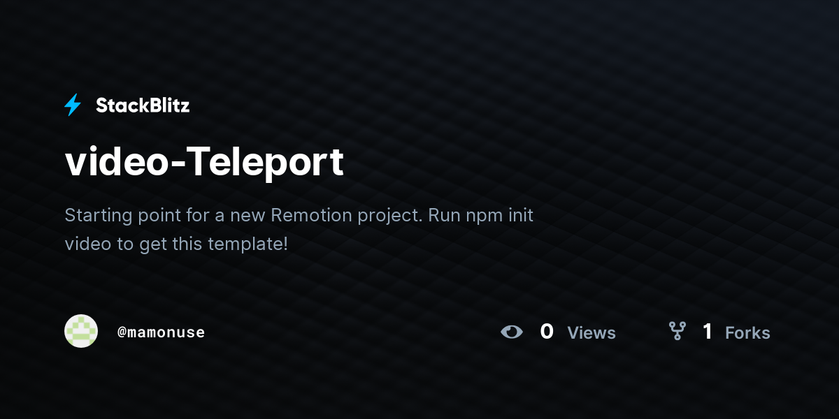 video-Teleport - StackBlitz