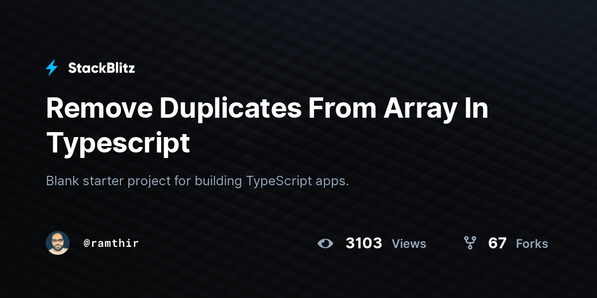 remove-duplicates-from-array-in-typescript-stackblitz