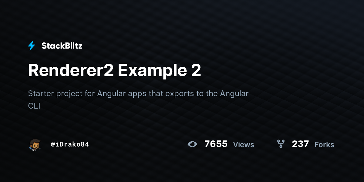 Renderer2 Example 2 - StackBlitz