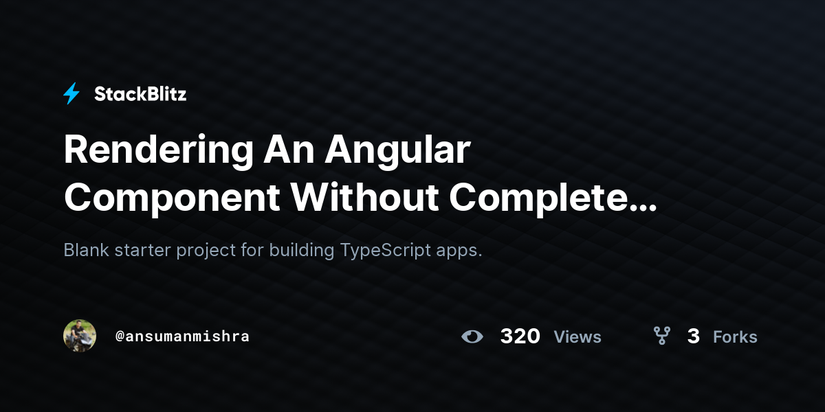 Rendering An Angular Component Without Complete Angular (forked ...