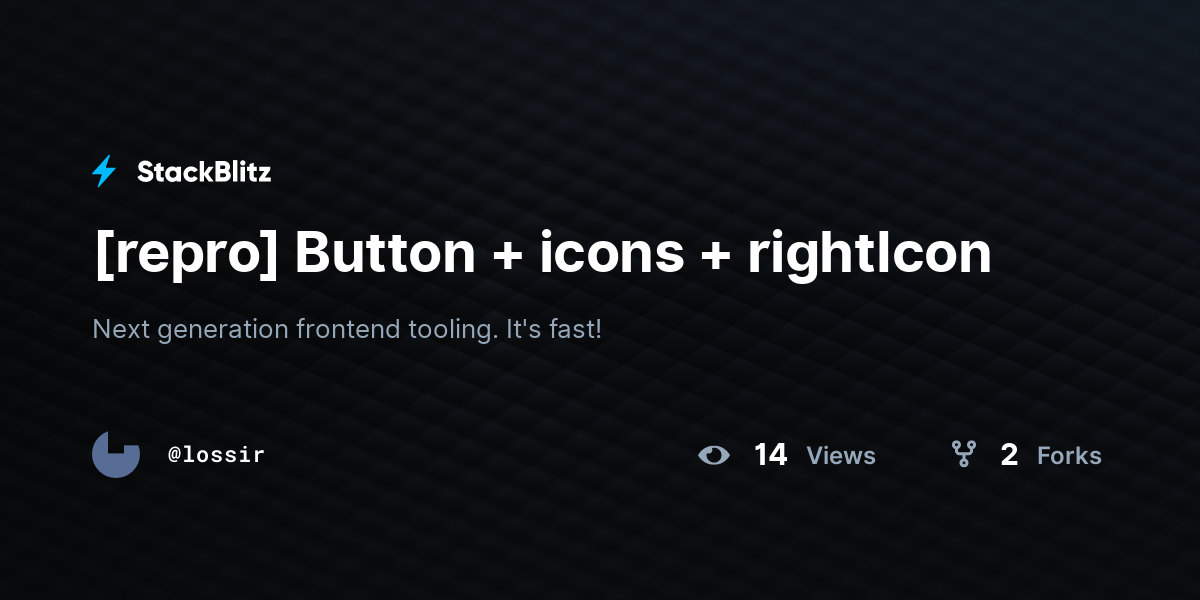 [repro] Button + icons + rightIcon - StackBlitz