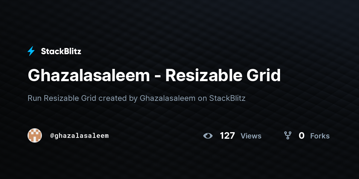 Ghazalasaleem - Resizable Grid - StackBlitz