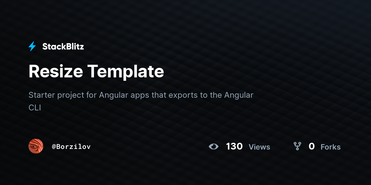 Resize Template - StackBlitz