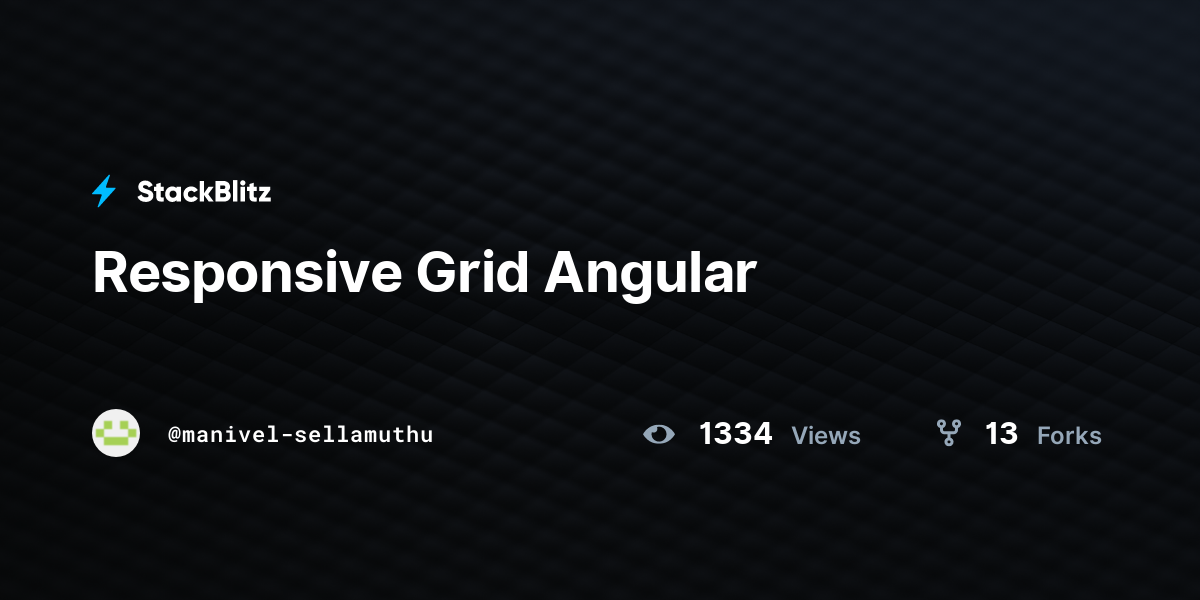 Responsive Grid Angular - StackBlitz
