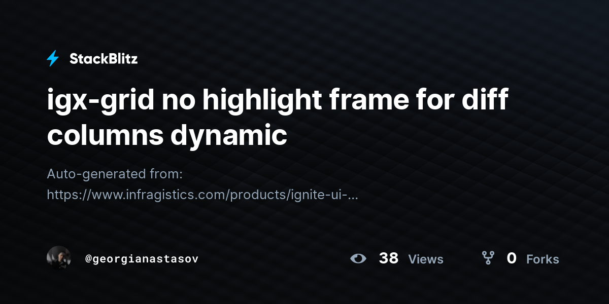 igx-grid no highlight frame for diff columns dynamic - StackBlitz