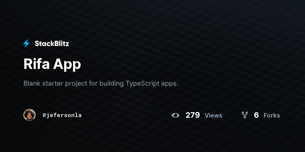 Rifa App - StackBlitz