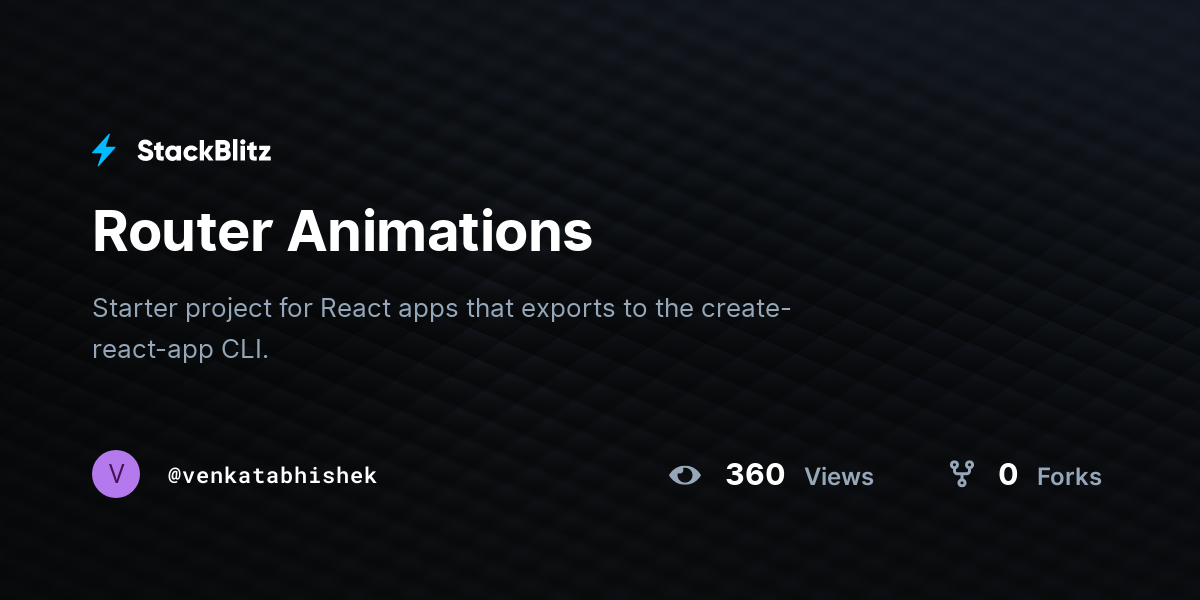 Router Animations Stackblitz