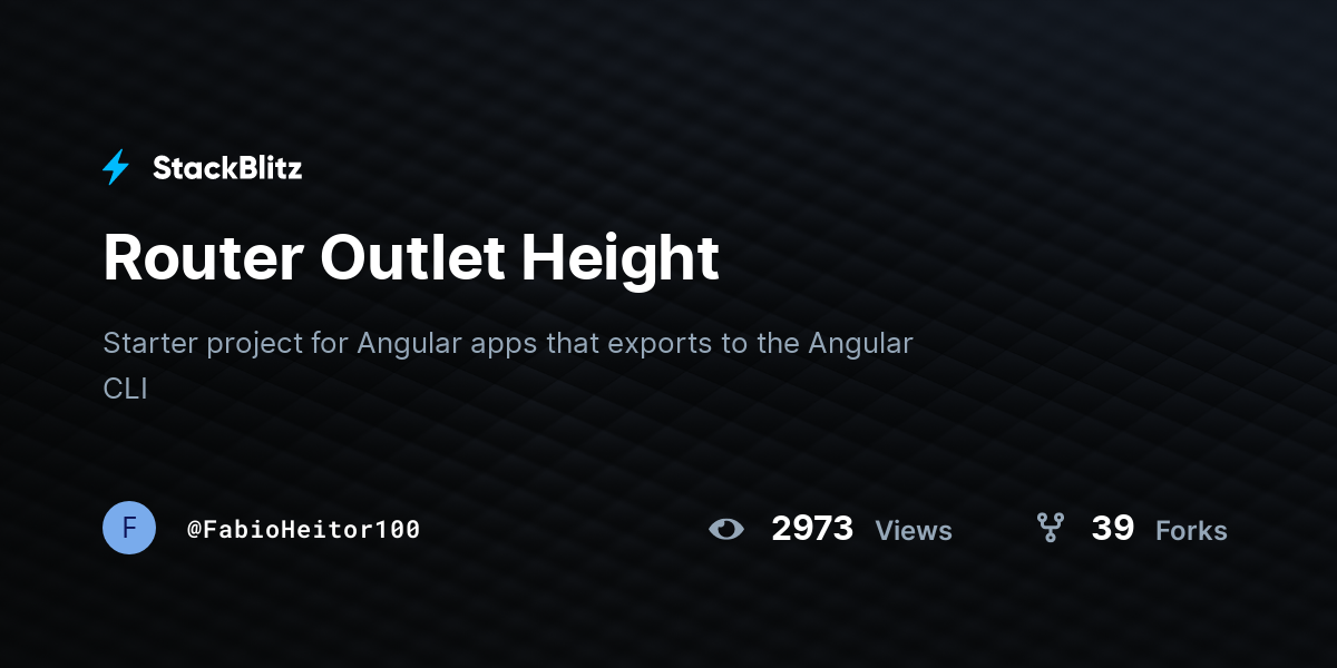 Router Outlet Height - StackBlitz