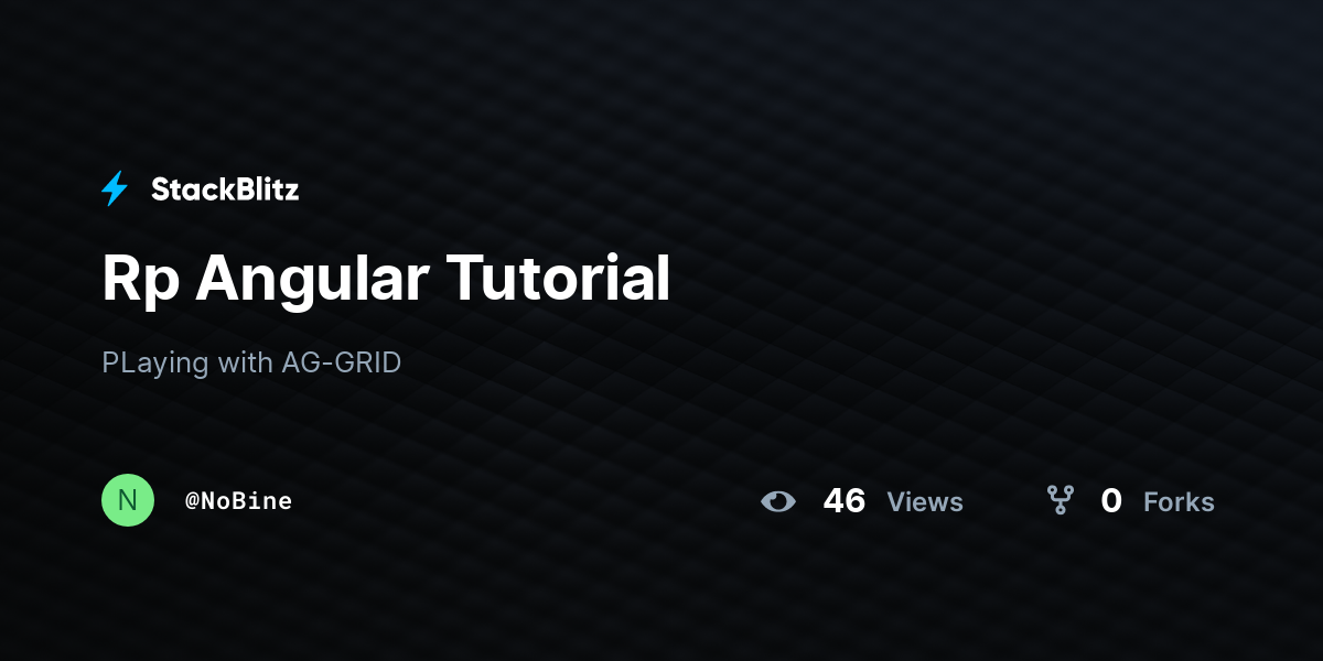 Rp Angular Tutorial - StackBlitz