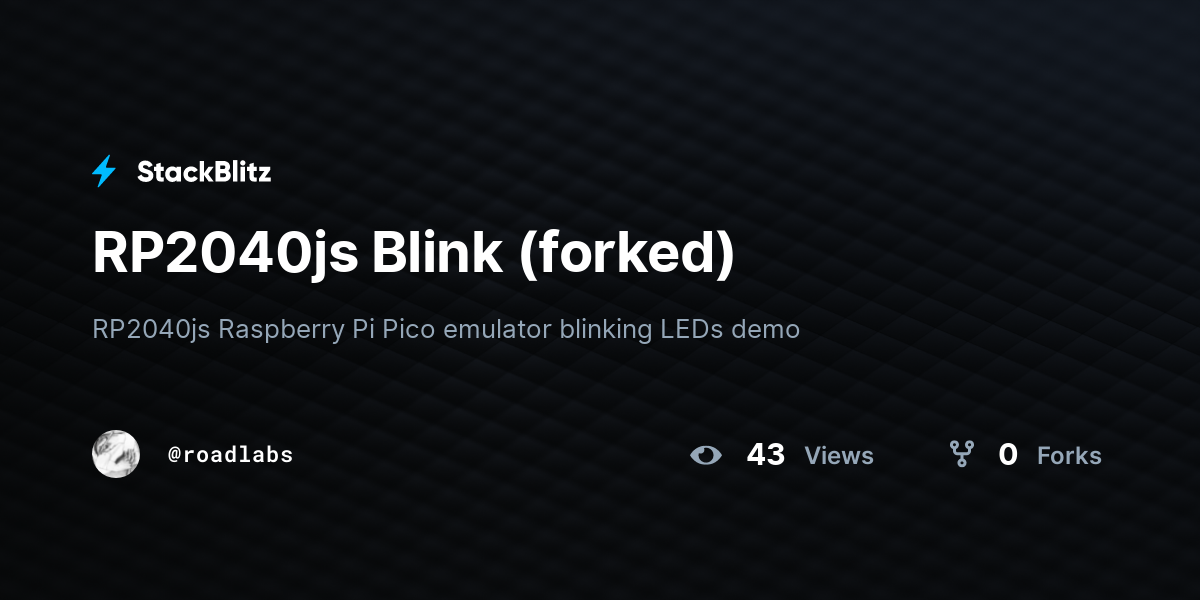 RP2040js Blink (forked) - StackBlitz
