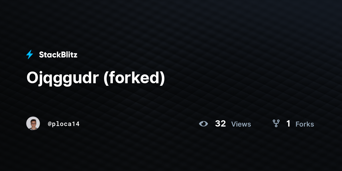Ojqggudr forked stackblitz