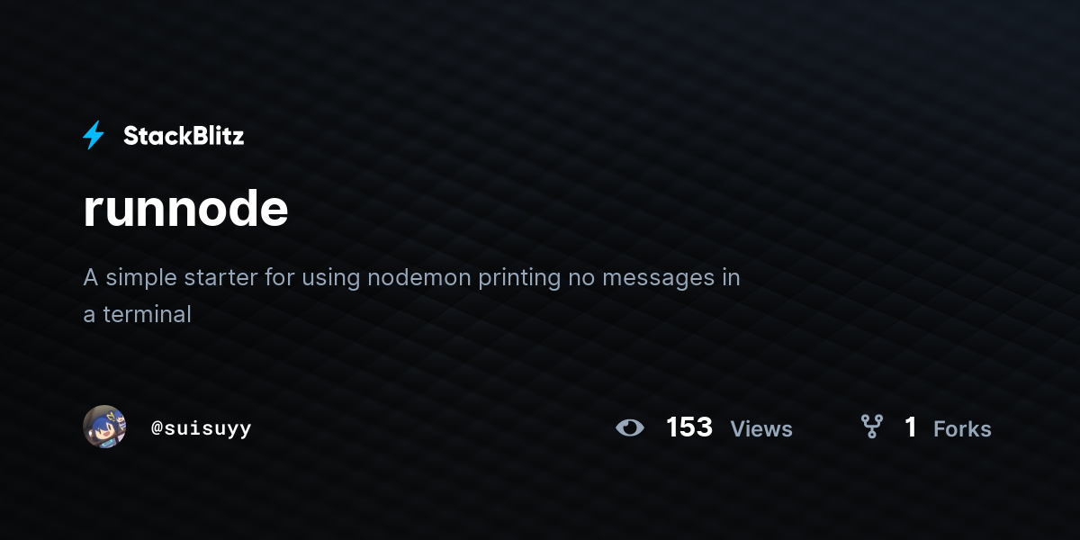 runnode - StackBlitz
