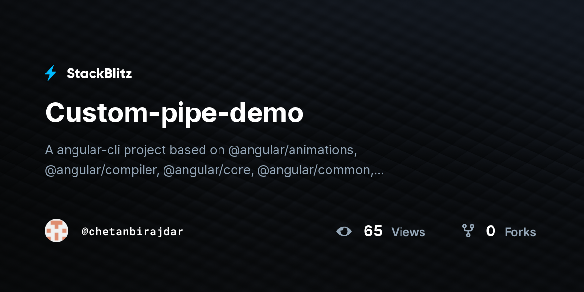 Custom-pipe-demo - StackBlitz