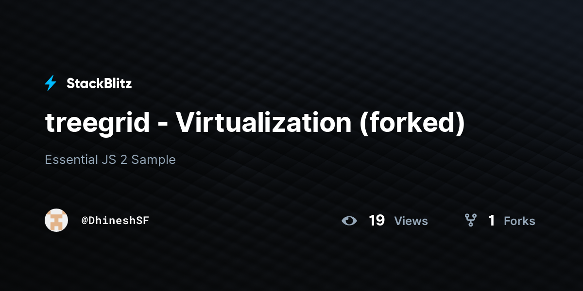 treegrid - Virtualization (forked) - StackBlitz