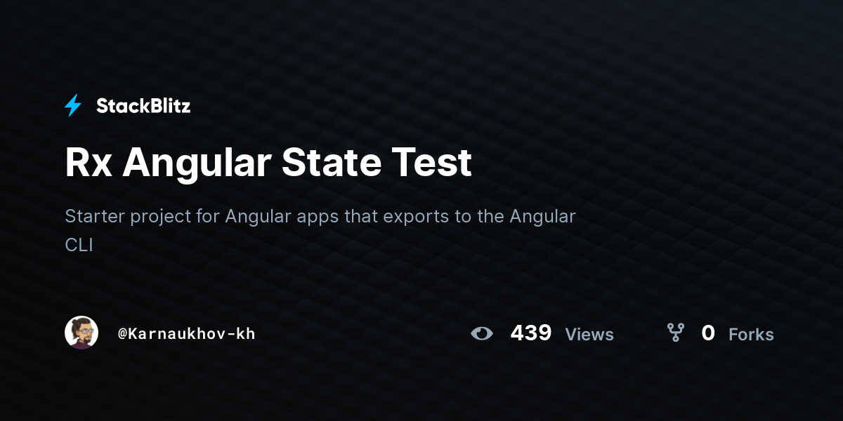 Rx Angular State Test - StackBlitz