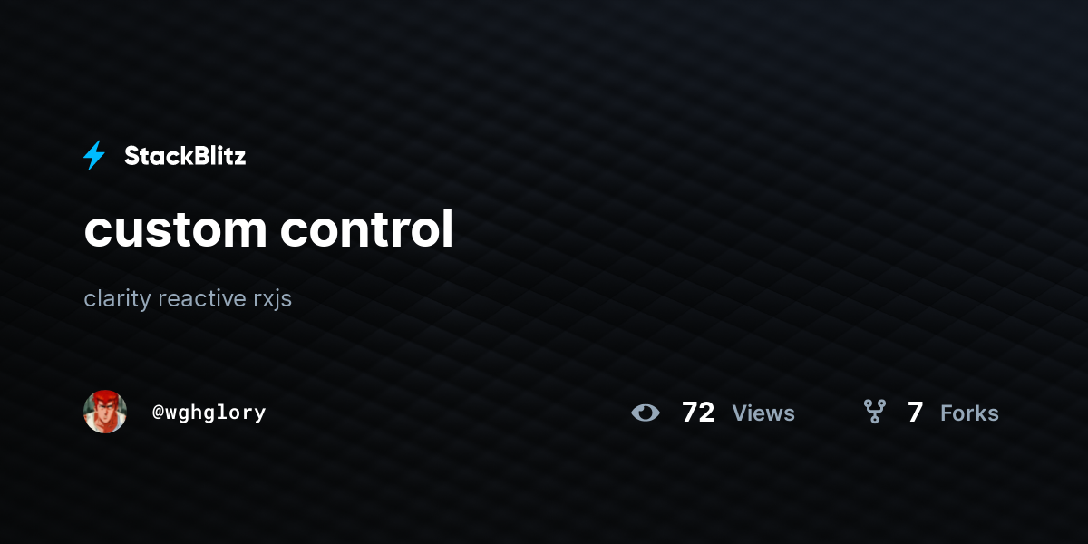 custom control - StackBlitz