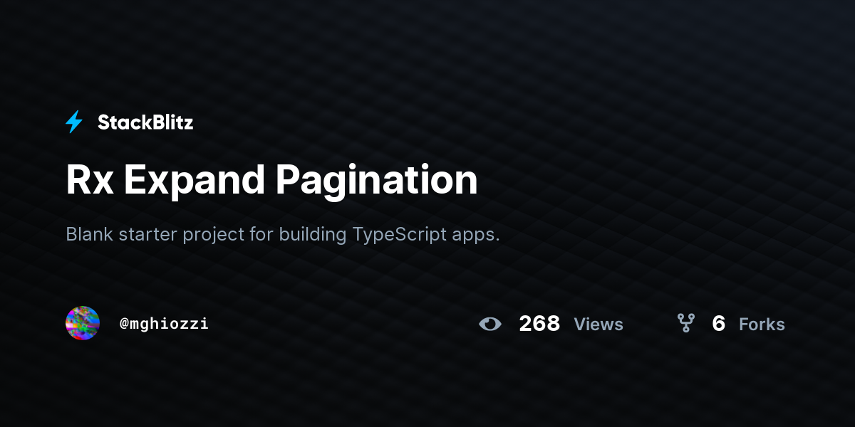 Rx Expand Pagination - StackBlitz