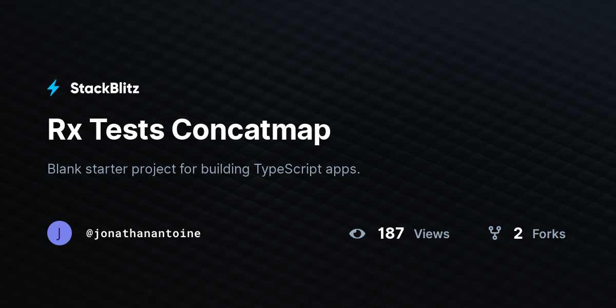 Rx Tests Concatmap - StackBlitz