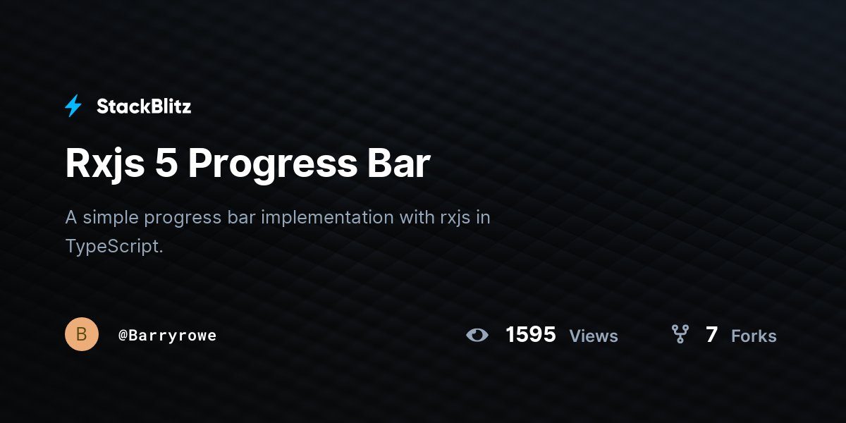 Rxjs 5 Progress Bar - StackBlitz