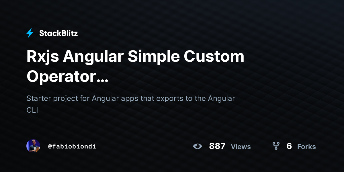 Rxjs Angular Simple Custom Operator Monotypeoperatorfunction - StackBlitz