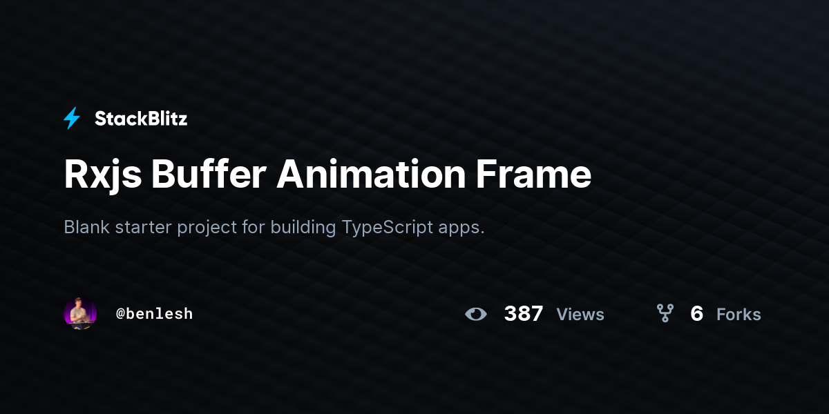 Rxjs Buffer Animation Frame - StackBlitz