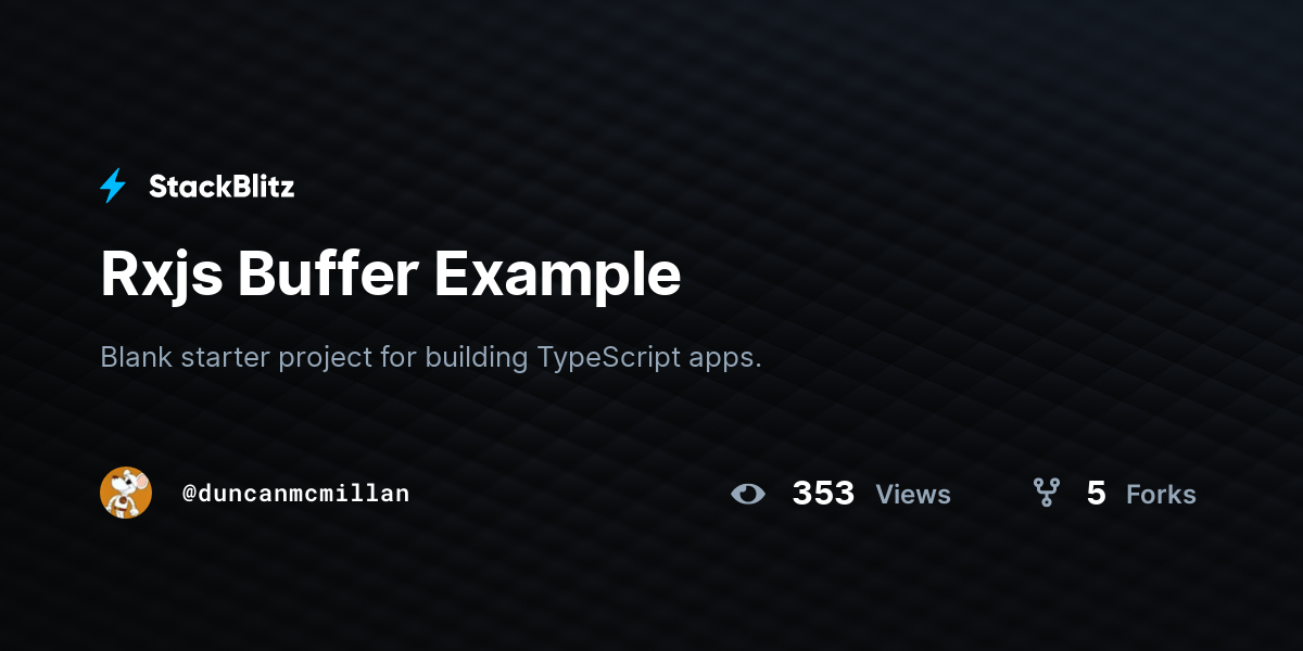Rxjs Buffer Example - StackBlitz