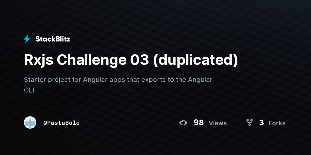 Rxjs Challenge 03 (duplicated) - StackBlitz