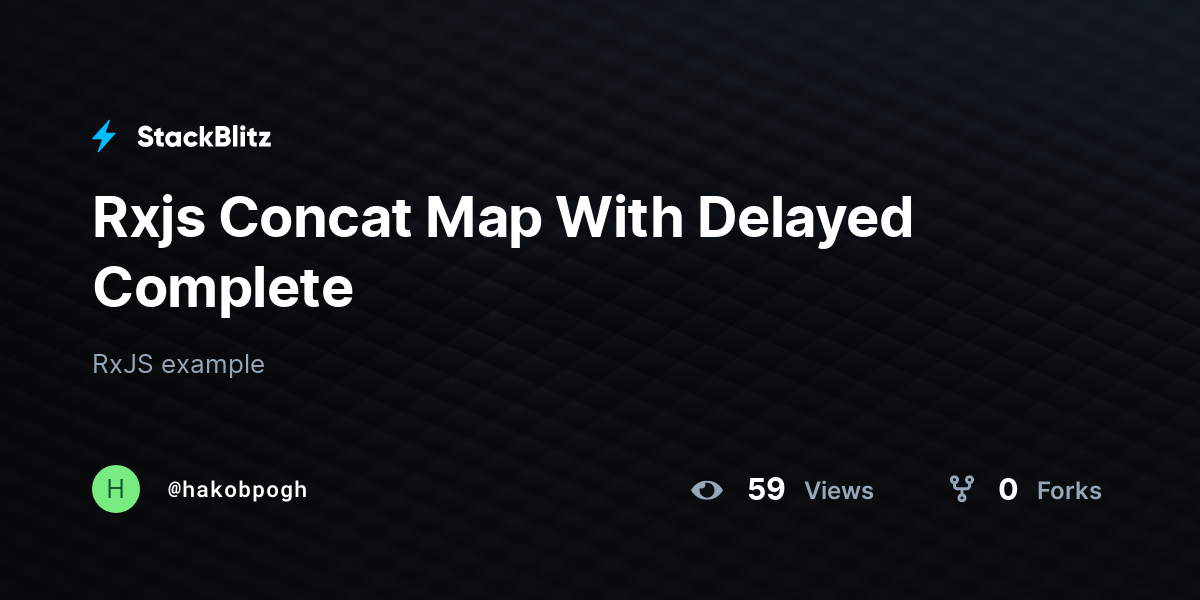Rxjs Concat Map With Delayed Complete - StackBlitz