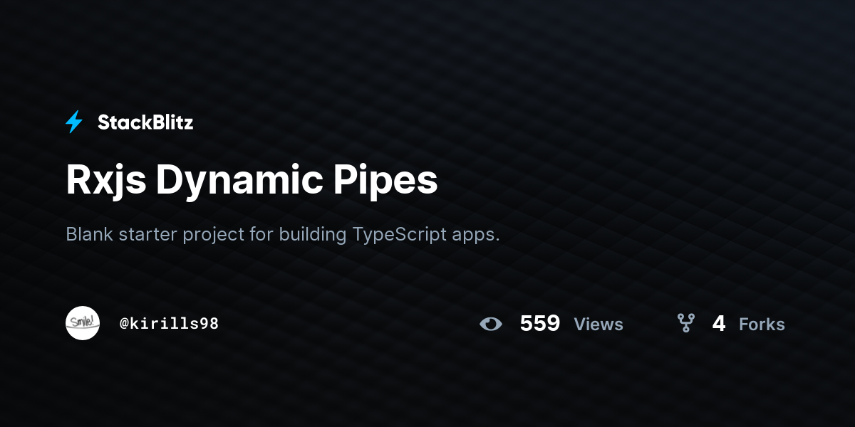 Rxjs Dynamic Pipes - StackBlitz