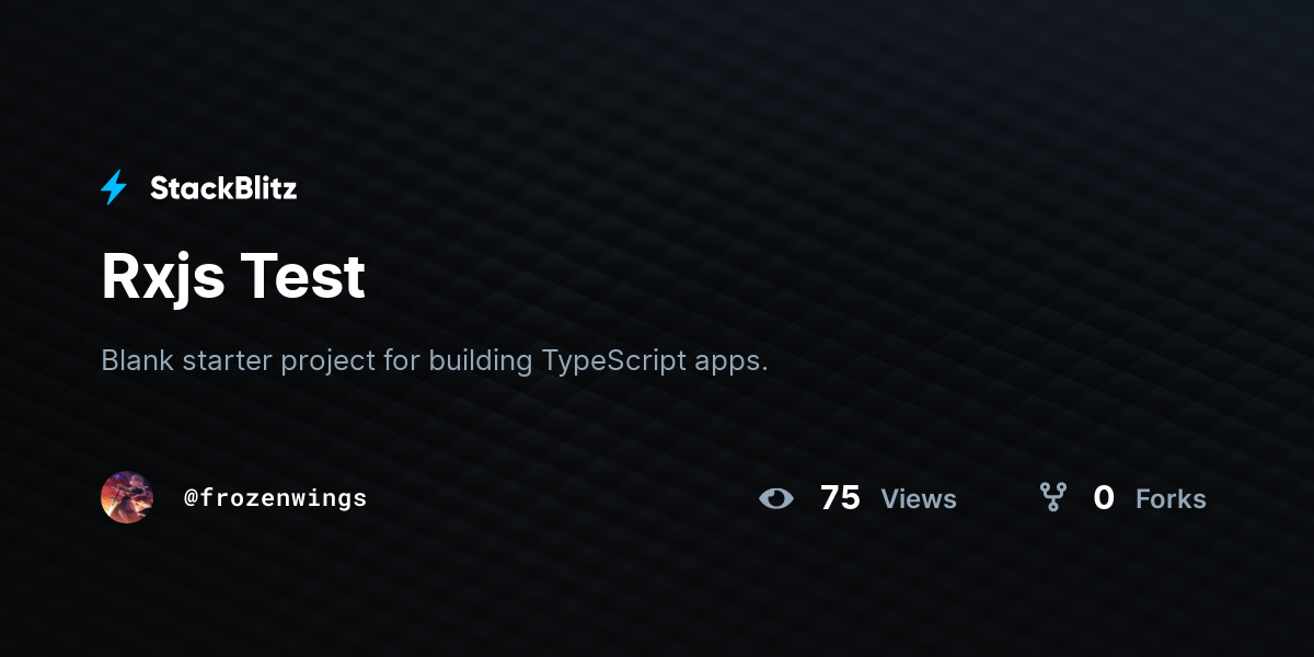 Rxjs Test - StackBlitz